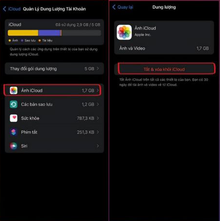 Cách xóa ảnh trên iCloud bằng điện thoại bước 3